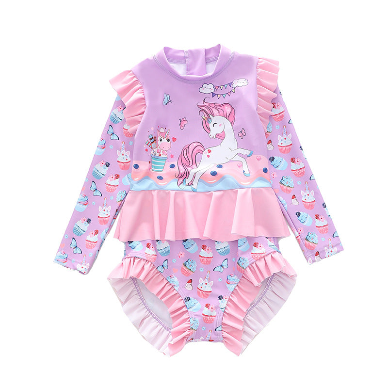 Kid Baby Girl One-piece Ruffle Fashion Swimsuit