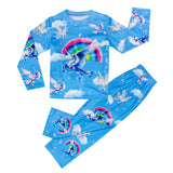 Kid Baby Boy Girl Spring Autumn Unicorn Cute Cartoon Print Loungewear Pajamas