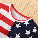 Kids Baby Boy Girl US Flag Denim Shorts July 4th Independence Day Set 2 Pcs