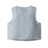 Kid Baby Boy Double-breasted British Performance Suit 4 Pcs Sets