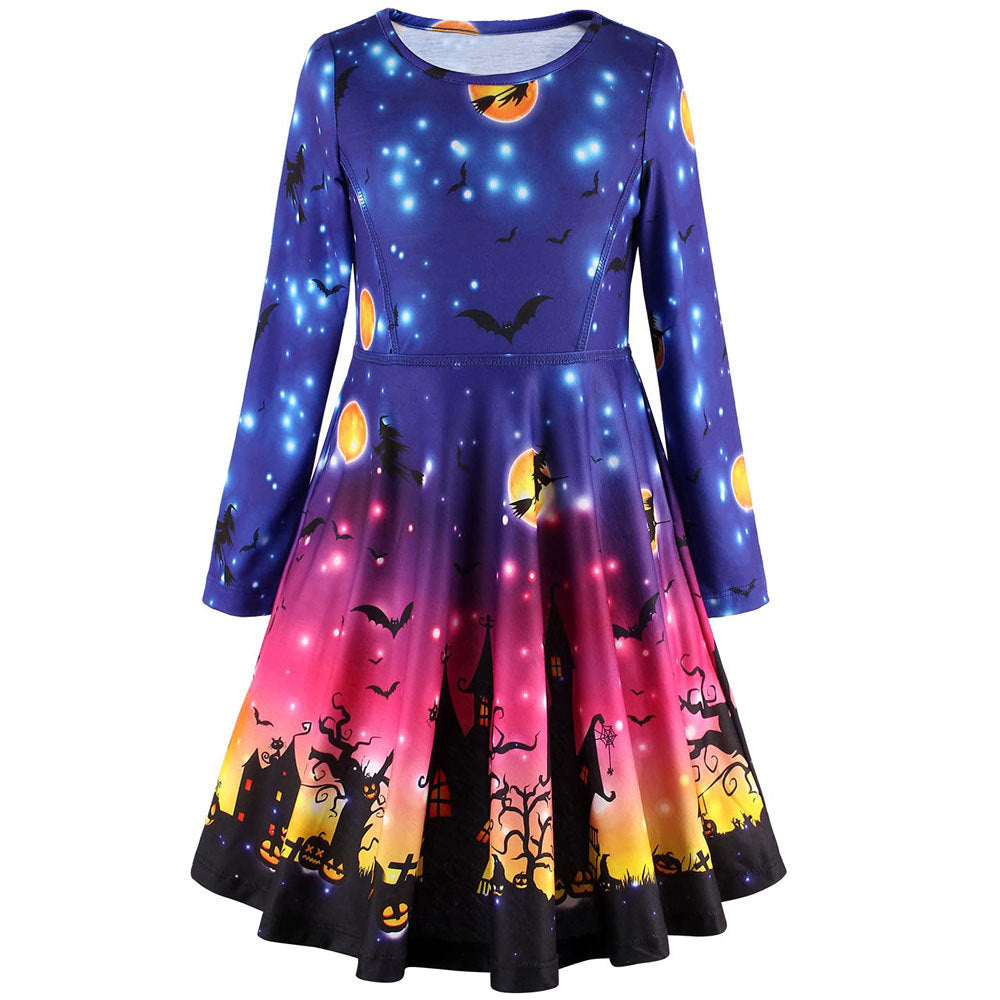 Kid Girl Halloween Performance Party Dresses