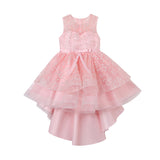 Kid Girl Princess Flower Fluffy Gauze Piano Performance Dresses
