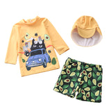 Kid Baby Boy Long Sleeve Split Shark Unicorn Anti-howling Swimsuit