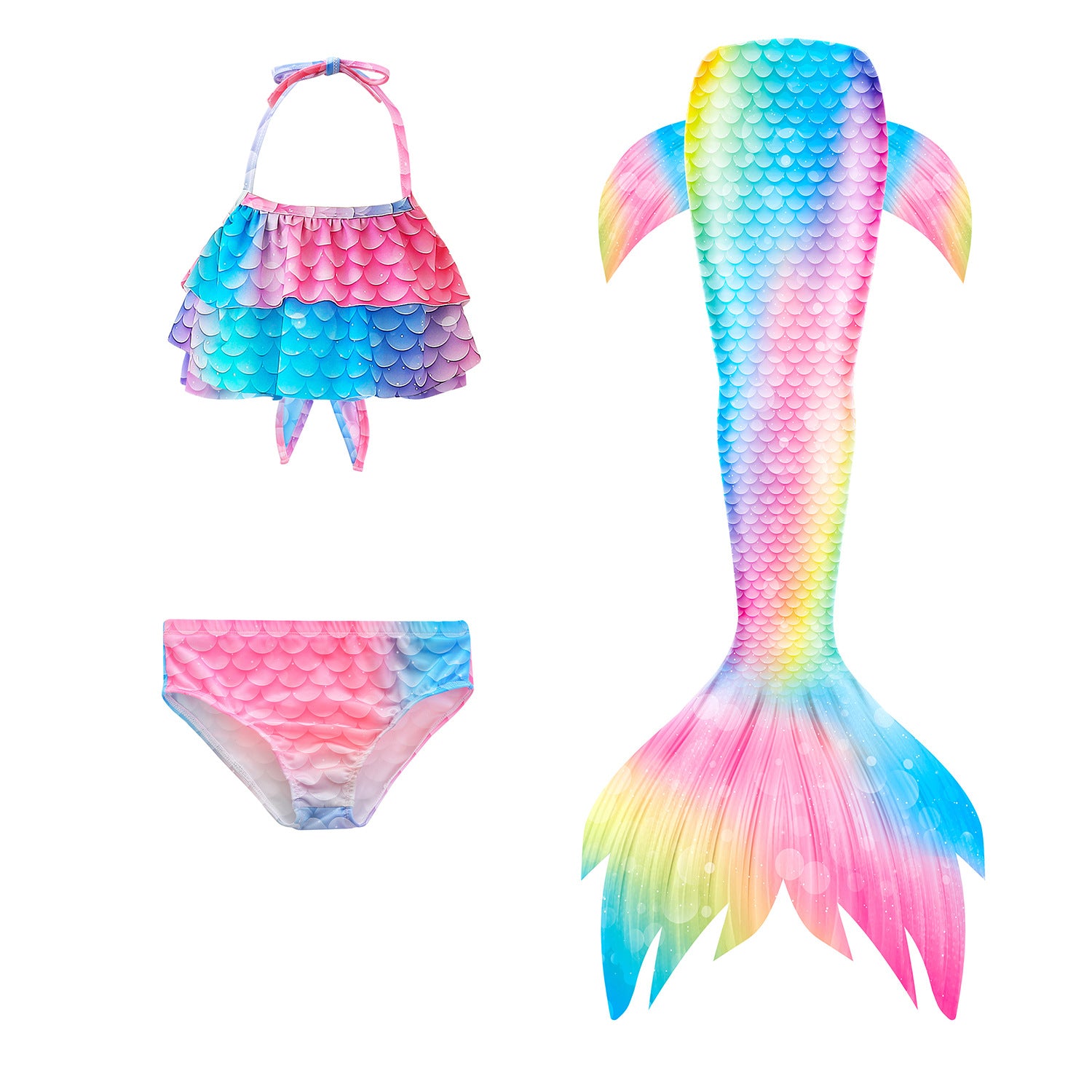 Kid Girl Swimsuit Mermaid Tail Swim Bikini