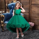 Kid Girl Princess Flowers Tails Piano Performance Dresses