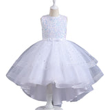 Kid Girl Princess Sleeveless Tail Flower Wedding Fluffy Dresses