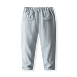 Kid Baby Boy Double-breasted British Performance Suit 4 Pcs Sets