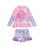 Kid Girl Split Three-dimensional Lotus Leaf Swimsuit