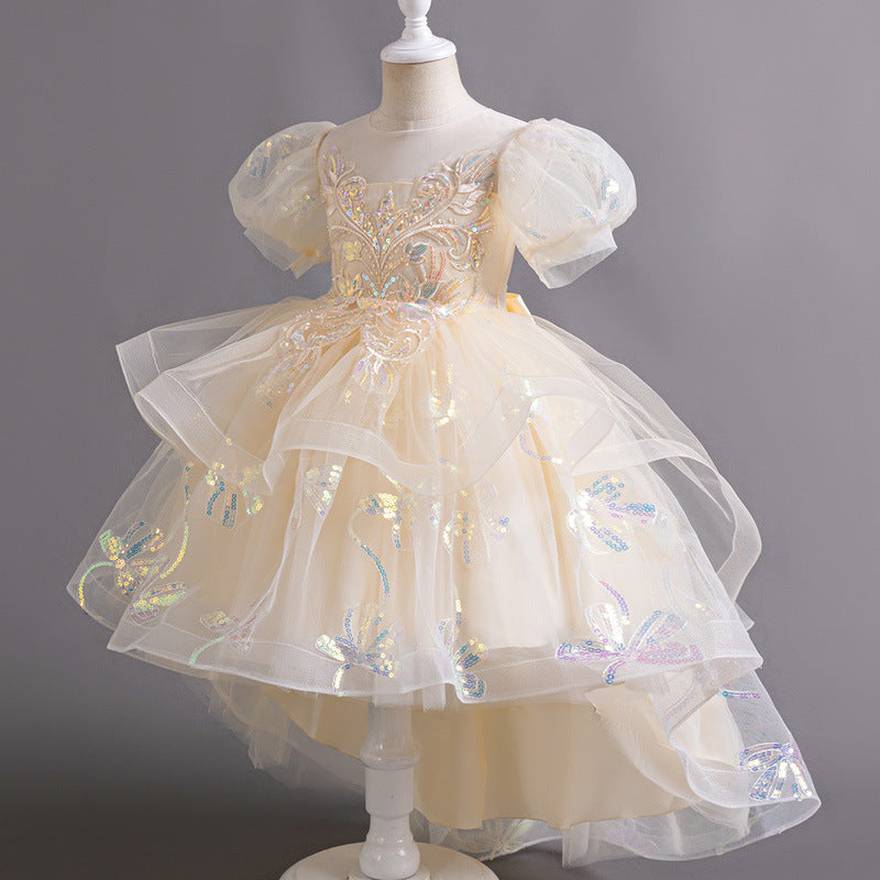 Kid Girl Summer Flower Birthday Party Princess Dress