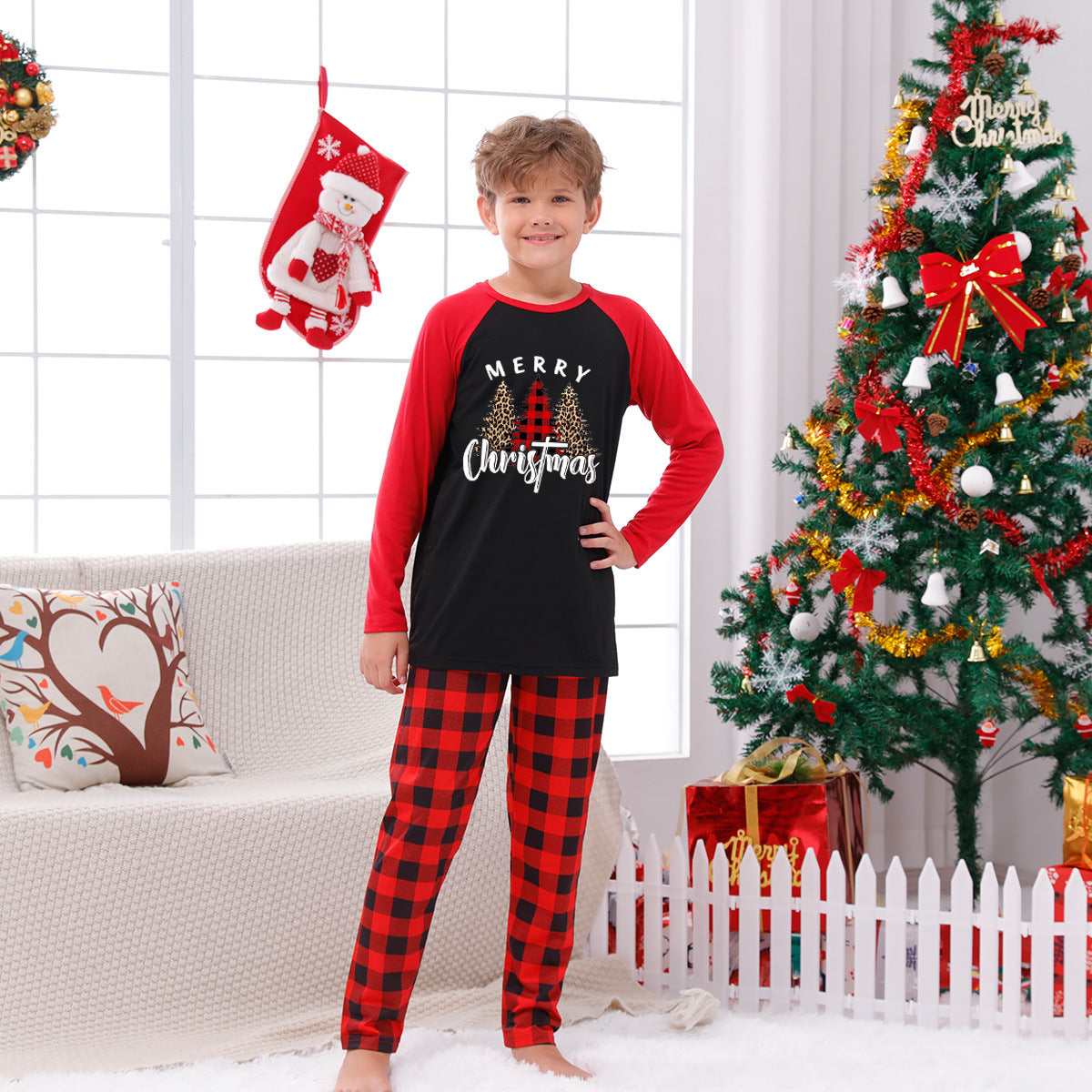 Family Matching Christmas Home Wear Pajamas