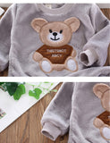 Kid Baby Boy Autumn Winter Coral Velvet 2  Pcs Set Pajamas