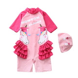 Baby Girl One-piece Flamingos Swimsuits