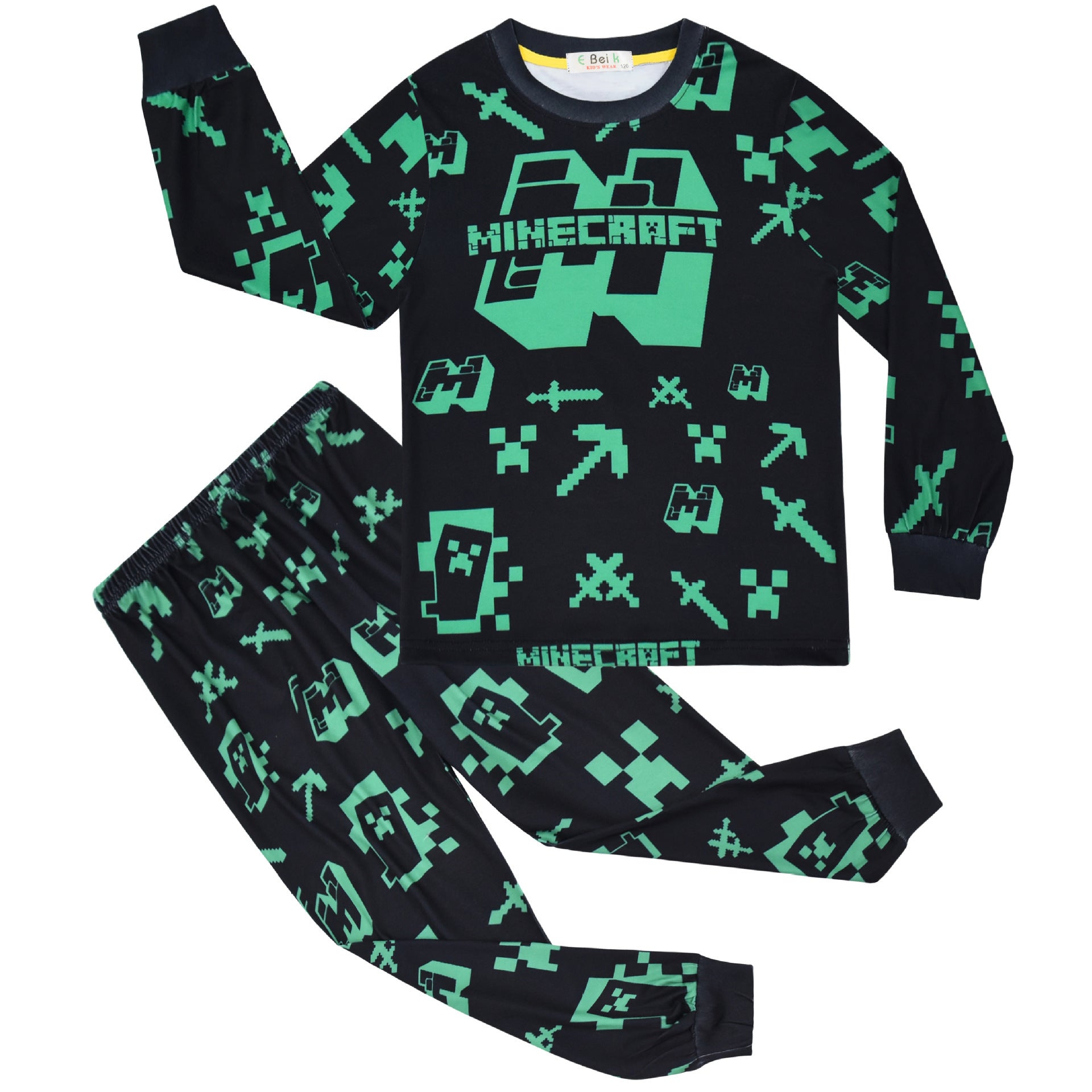 Kid Boy Cuhk Hotcakes Long Sleeve Home Suit Pajamas