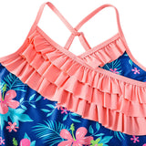 Kid Girls Swimsuit One-piece Flower Print Swimsuit