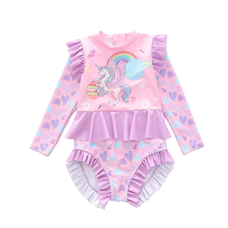 Kid Baby Girl One-piece Ruffle Fashion Swimsuit