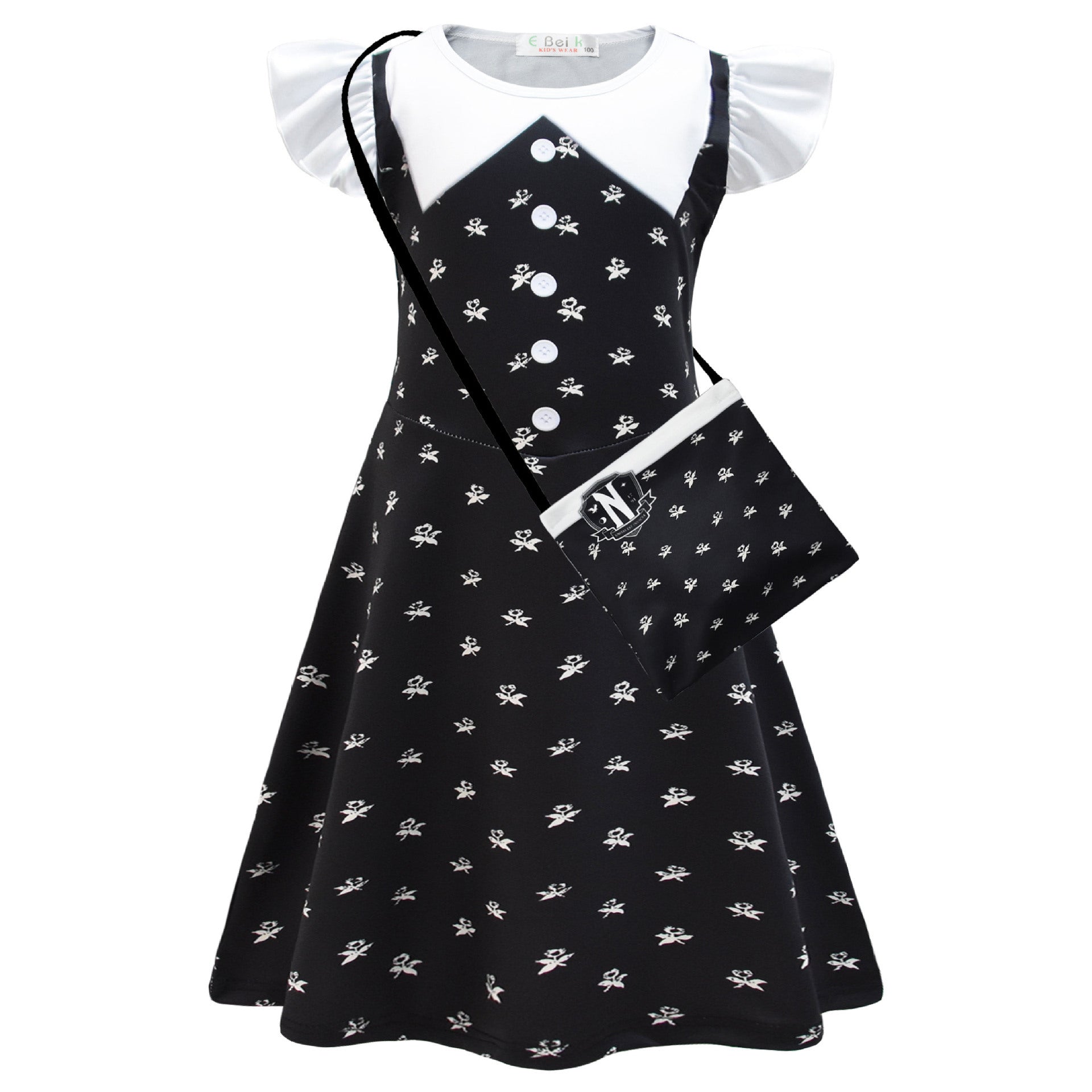 Kid Adams Family Cosplay Black Wednesday Dresses