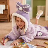 Kid Girl Autumn Winter Thickened Flannel Pajamas Home Wear