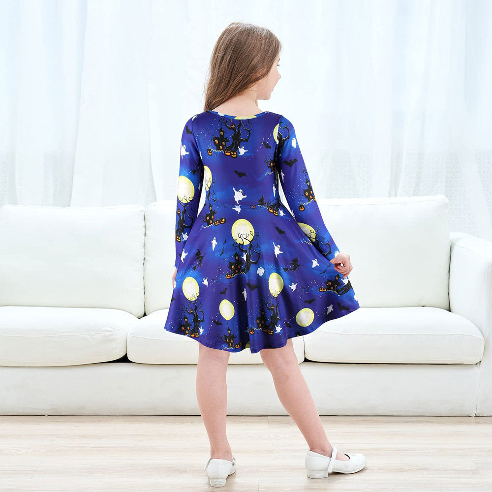 Kid Girl Halloween Performance Party Dresses