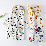 Kid Girl Bathrobe Flannel Autumn Winter Coral Velvet Nightgown Pajamas