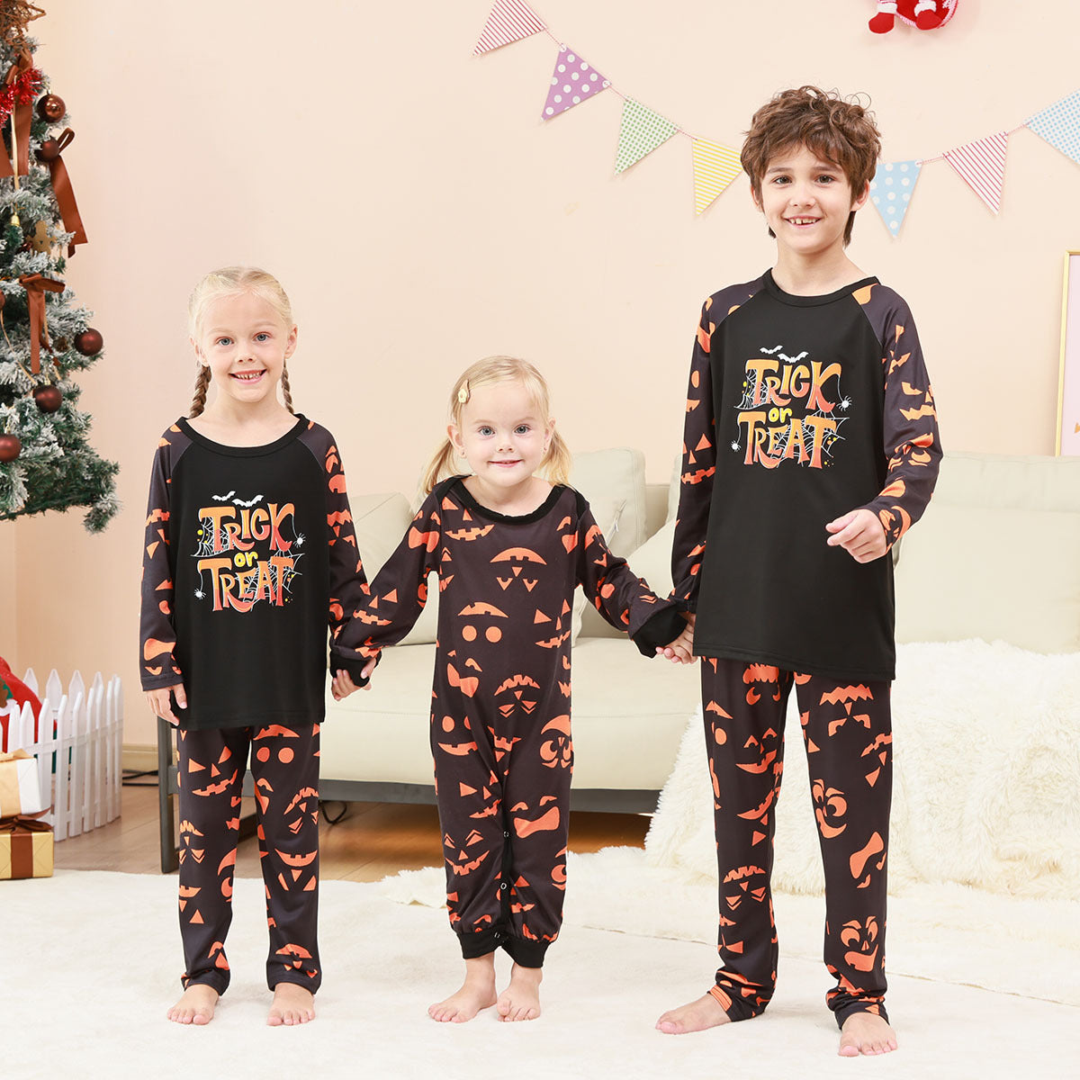 Family Matching Halloween Christmas Parent-child Loungewear Pajamas