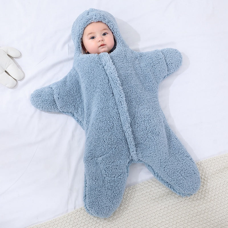 Baby Winter Thickened Anti-startle Wrapped Swaddling Sleeping Pajamas