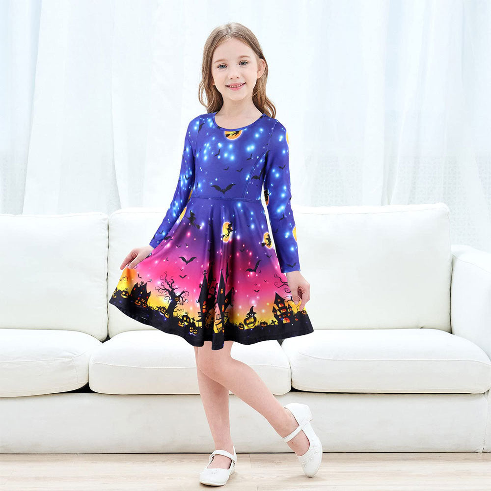 Kid Girl Halloween Performance Party Dresses