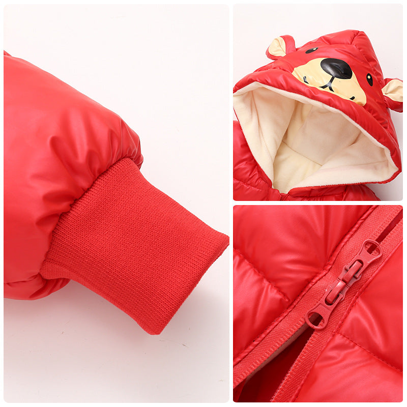 Baby Conjoined Eiderdown Cotton-padded Thickened Jumpsuit Romper