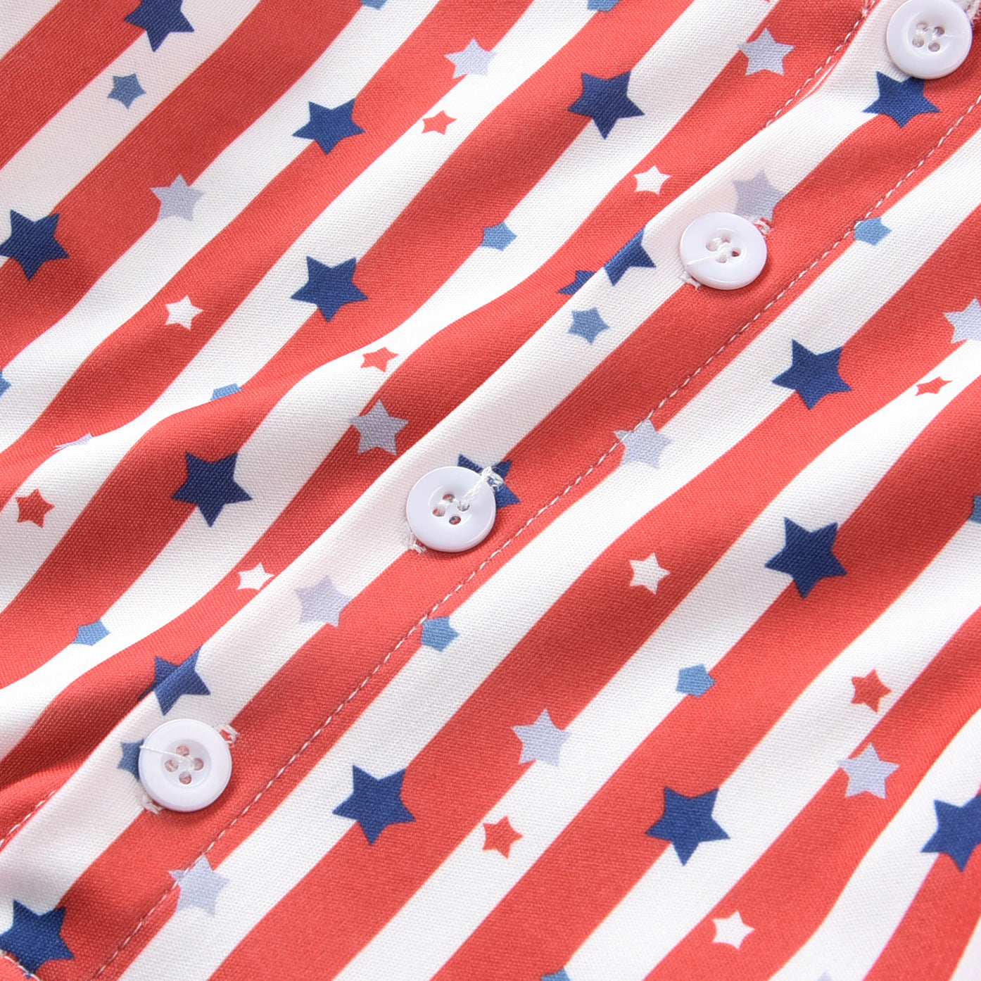 Baby Boy Independence Day Stripe Rompers