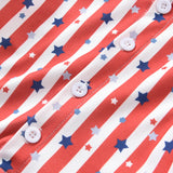 Baby Boy Independence Day Stripe Rompers