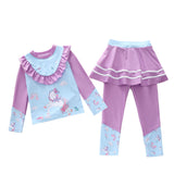 Kid Girl Flying Sleeves One Piece Swimsuit