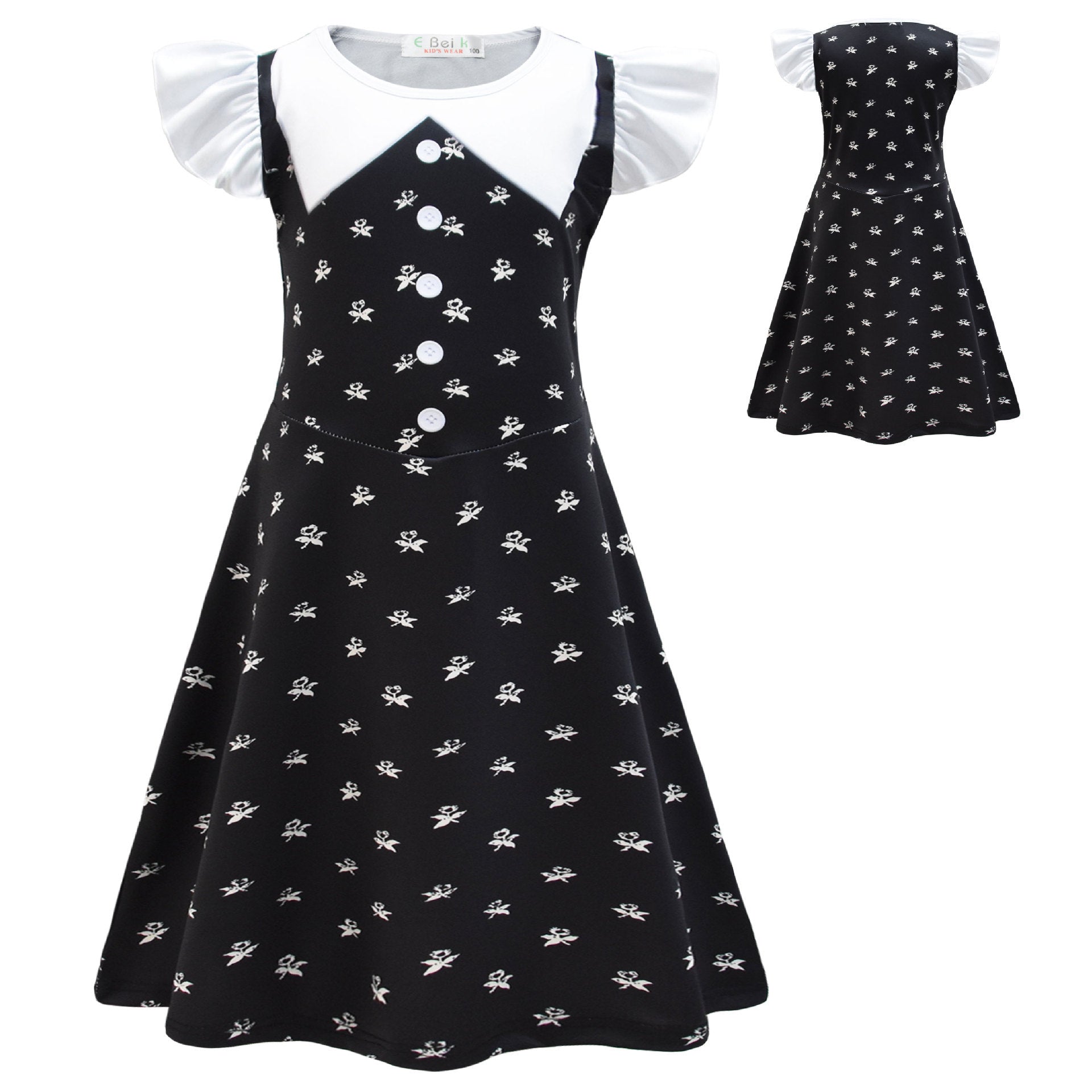 Kid Adams Family Cosplay Black Wednesday Dresses