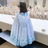 Kid Girl Elsa Christmas Cloaks Coats