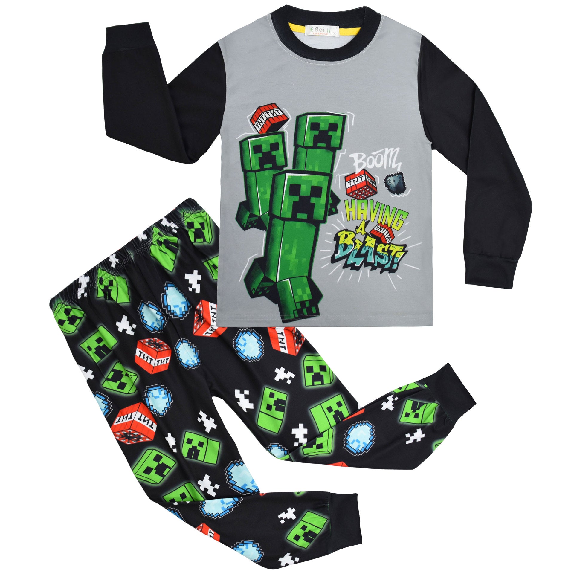 Kid Boy My World Long Sleeved Home Furnishing Pajamas 2 Pcs Set