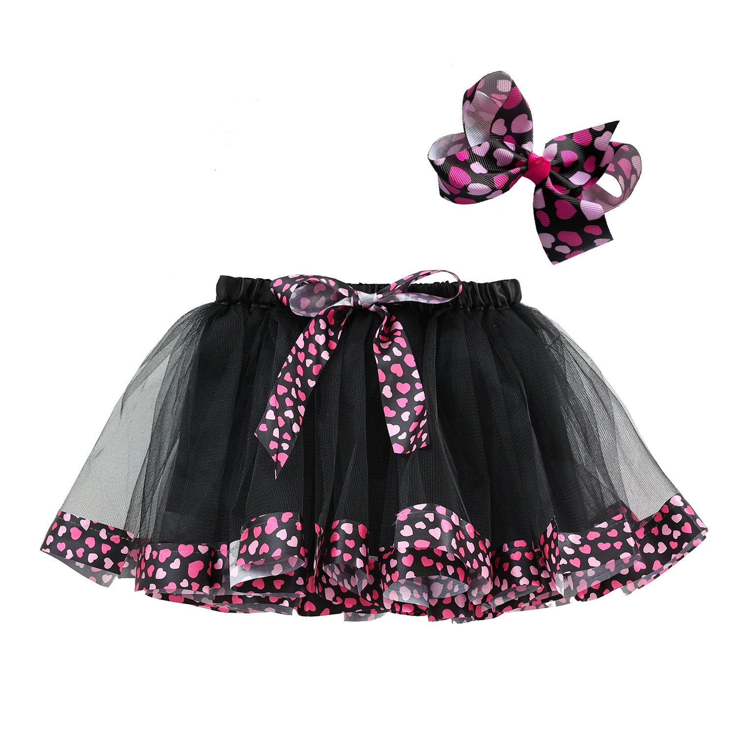 Kid Girls Lined Cartoon Cow Zebra Skirts