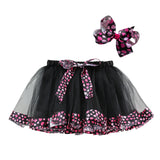 Kid Girls Lined Cartoon Cow Zebra Skirts