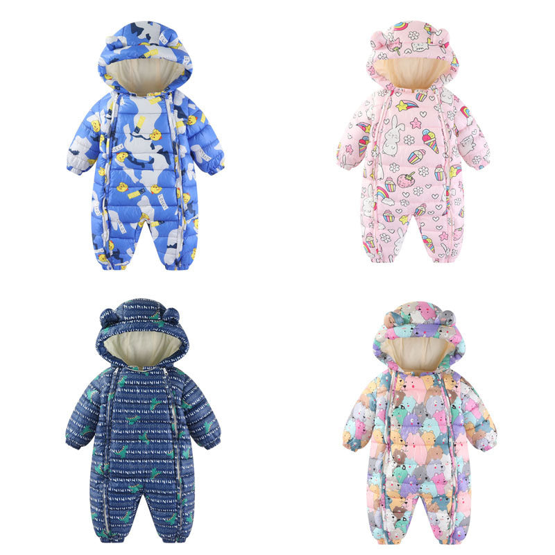 Baby Cotton Jumpsuit Crawling Going Out Winter Rompers