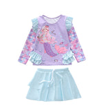 Kid Baby Girls Split Three-dimensional Lotus Leaf Swimsuit