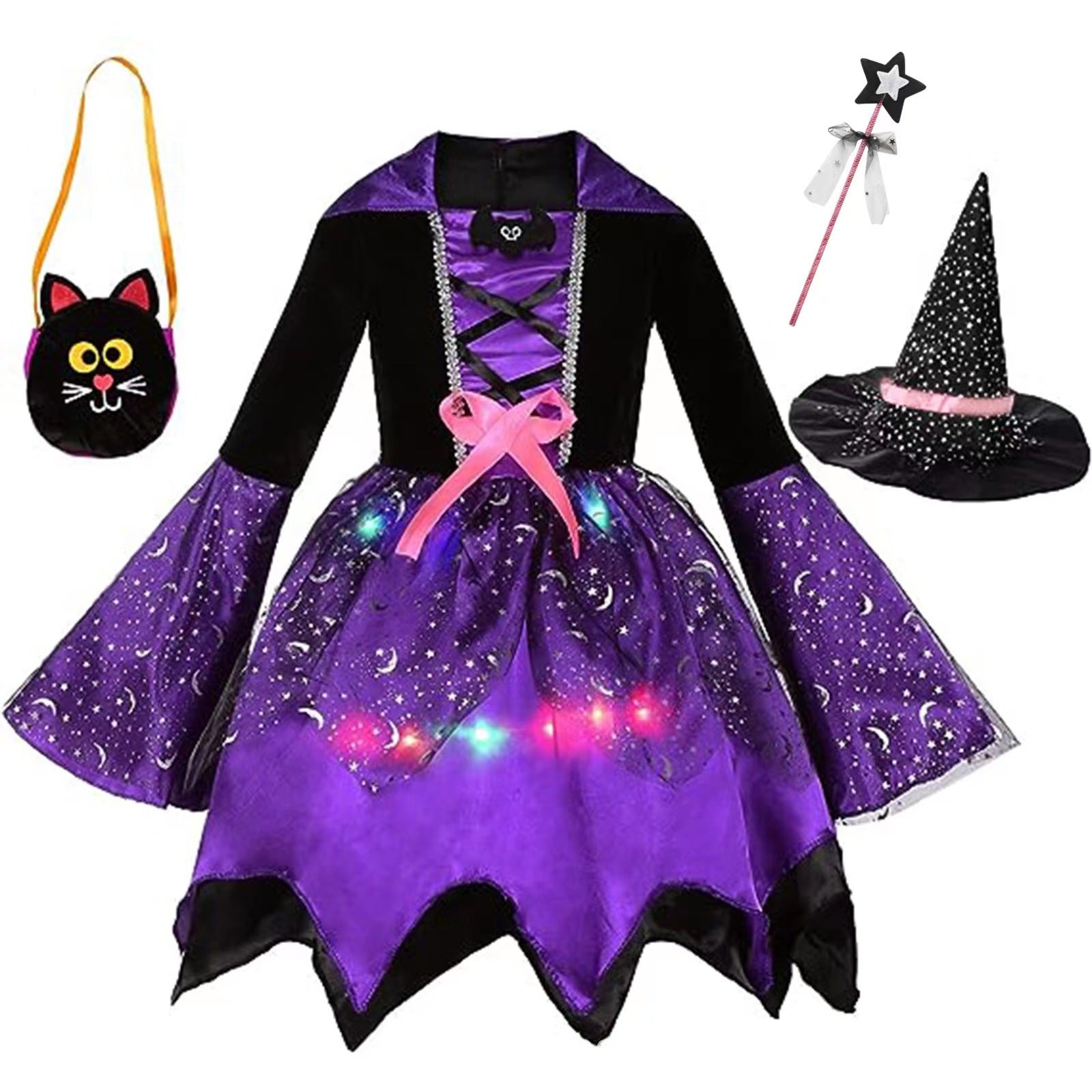 Halloween Kid Baby Girl Costume cosplay Witch Princess Festival Party Dress