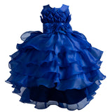 Kid Girls Formal Flower Organza Cake Princess Dresses