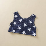 Baby Girl 4th of July American Independence Day Tank Striped Shorts Set