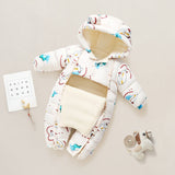 Baby Winter Cotton Climbing  Down Cotton One-piece Plush Rompers