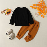 Kid Baby Boy Girl Halloween Letter Ghost Print 2 Pcs Sets