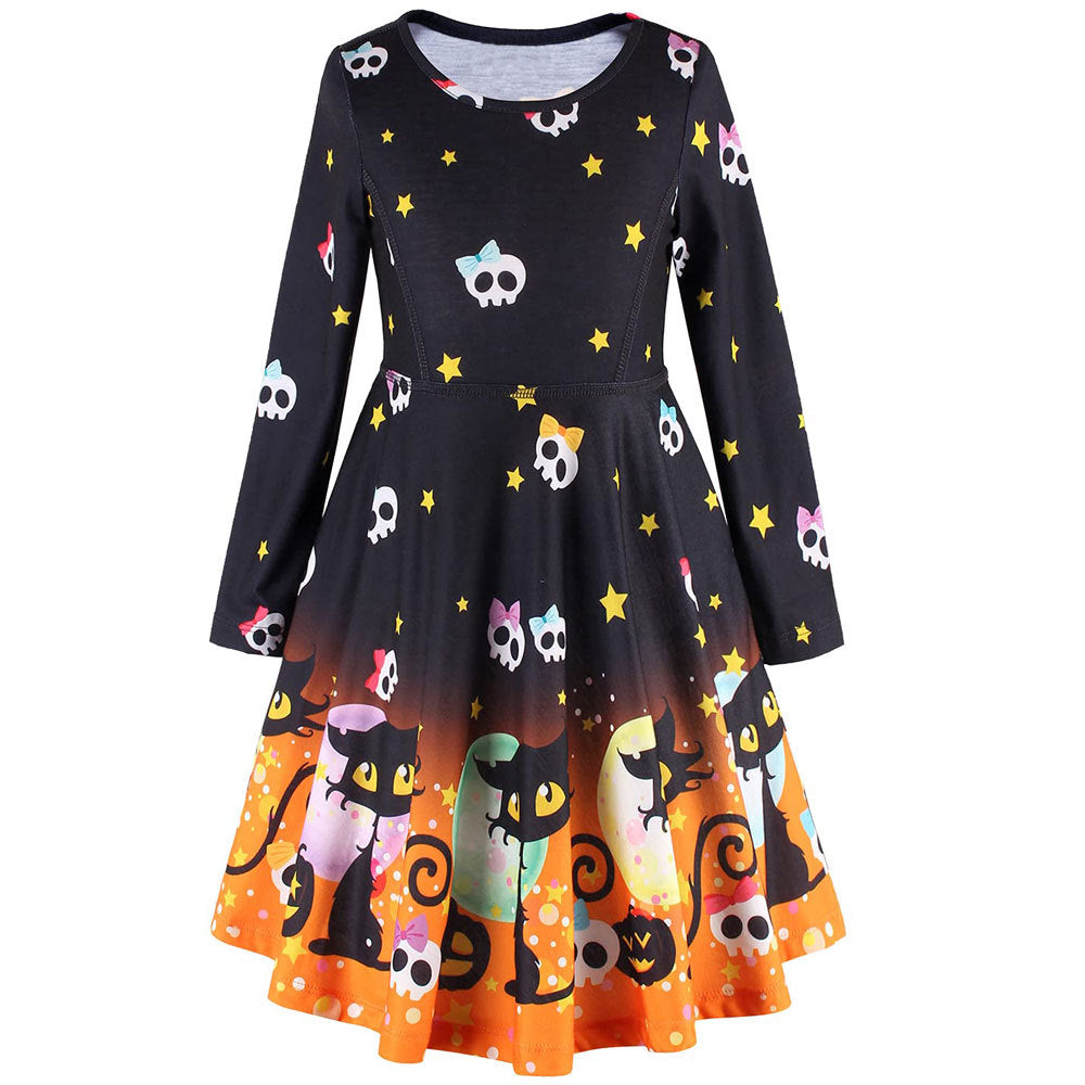 Kid Girl Halloween Performance Party Dresses