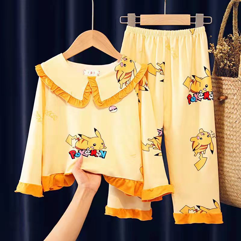 Kid Baby Girl Boy Long Sleeve Doll Cartoon Suit Pajamas