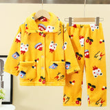 Kid Baby Boy Girl Flannel Pajamas Home Pajamas