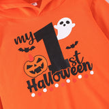 Halloween Kid Baby Boy Pumpkin Smiling Face Printed 2 Pcs Sets
