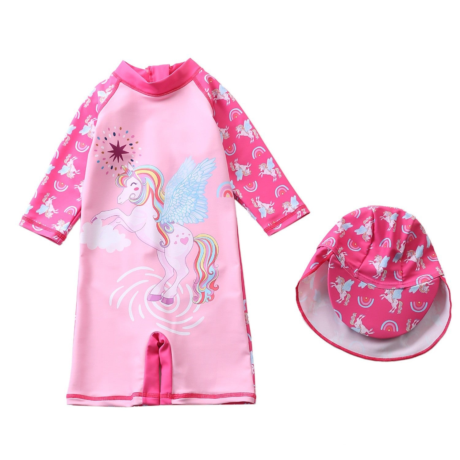 Kid Baby Girl Surfing Suits Long Sleeved Sun Protection Swimsuits