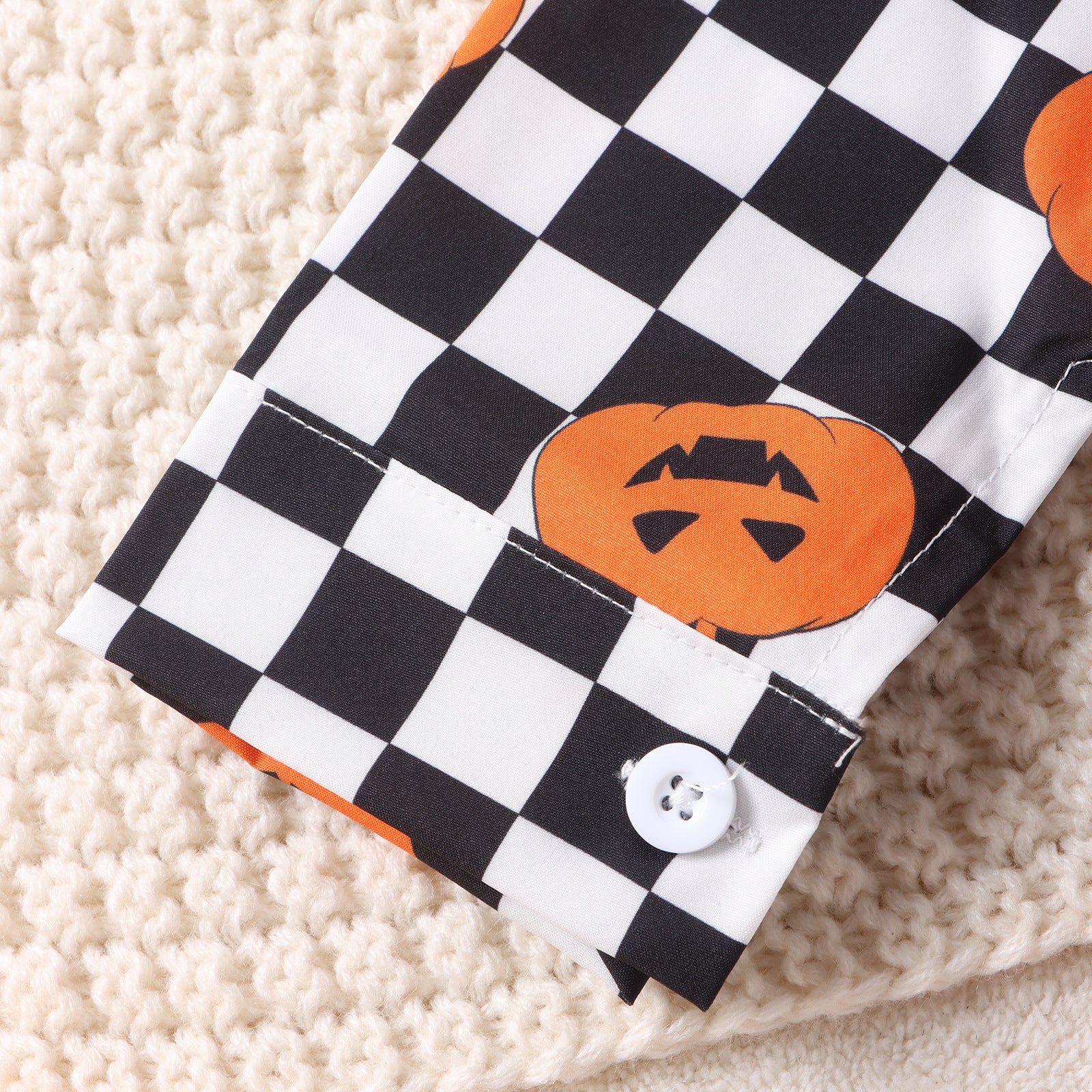 Halloween Kid Baby Boys Long Sleeve Pumpkin Plaid Gentleman 2 Pcs Sets