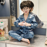 Kid Boy Pajamas Simulted Silk Ice Silk Homewear Pajamas