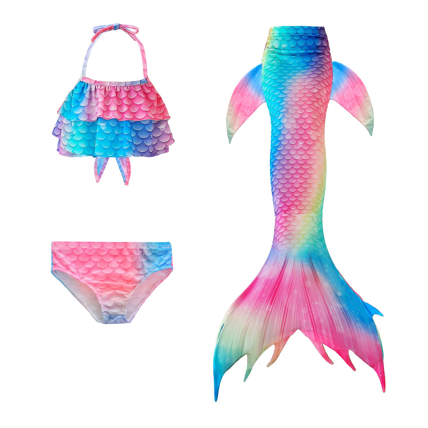 Kid Girl Swimsuit Mermaid Tail Swim Bikini